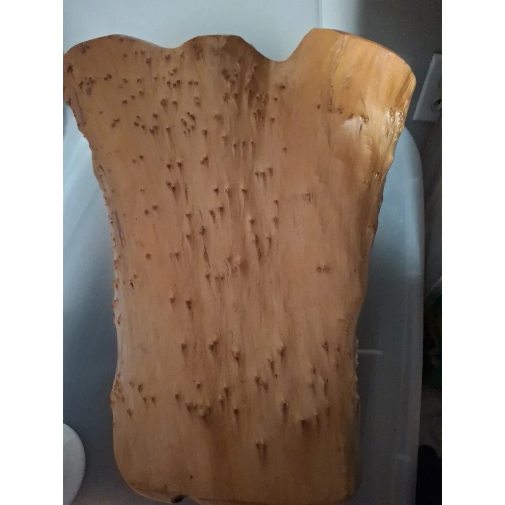 Hand Carved Burl Root Wood Vintage Large Basket 9